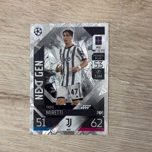 Soccer Trading Card. Fabio Miretti